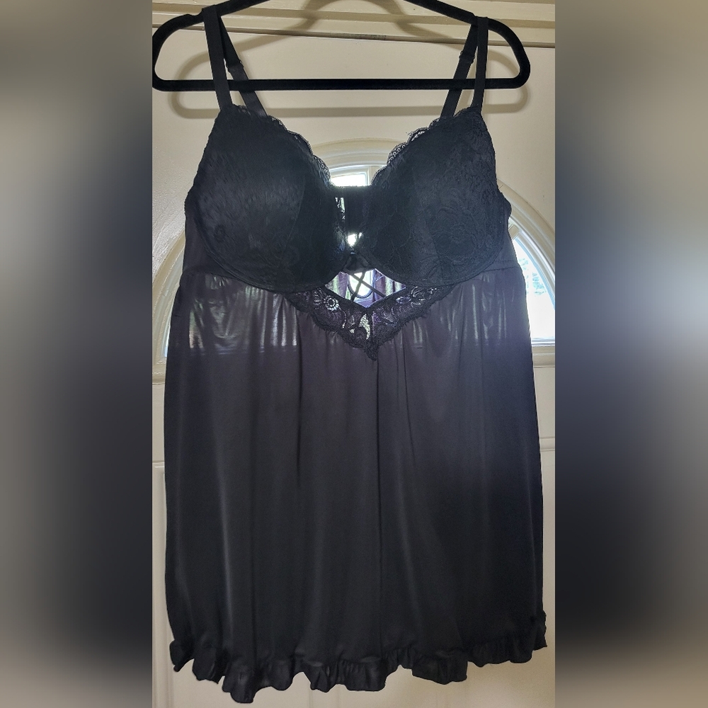 EUC Black babydoll lingerie (no panties included)